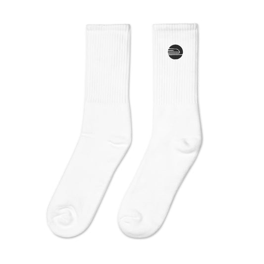 Embroidered Socks | White